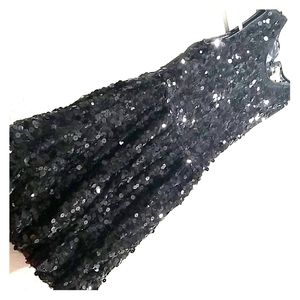 Children's Place Black Sequined Holiday dress
